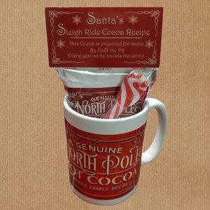 North Pole Hot Cocoa Mug with Santa's Hot Cocoa. Hand Designed!